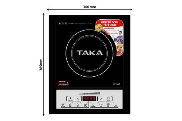 Kích thước bếp từ đơn Taka TKI1H20B